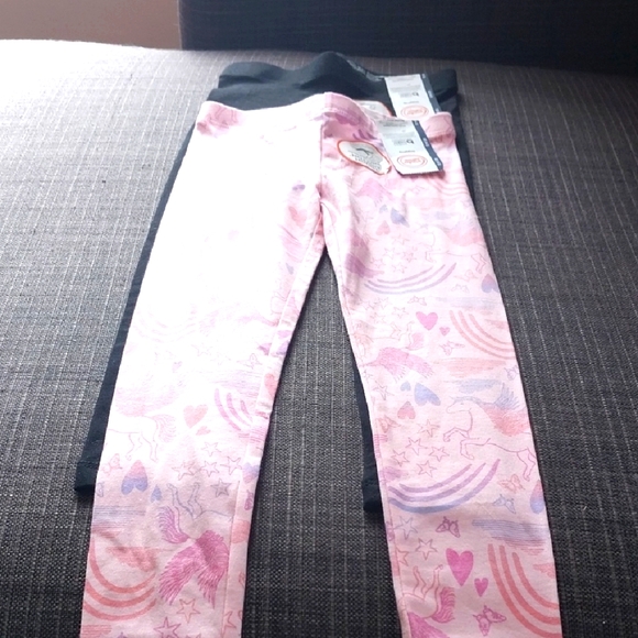 Other - Pink and Black Unicorn Girls Leggings